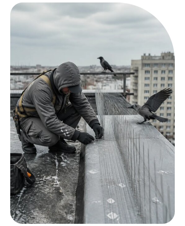 Защита от ворон под ключ в Энгельсе по цене от 5330 р. | Сенат-Энг